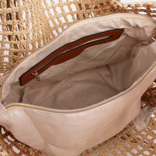 Berceto Borsa tote Donna. Realizzata in carta intrecciata.