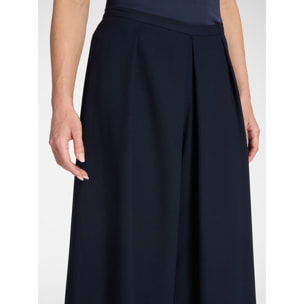 Elena Mirò - Pantaloni palazzo in cady - Blu