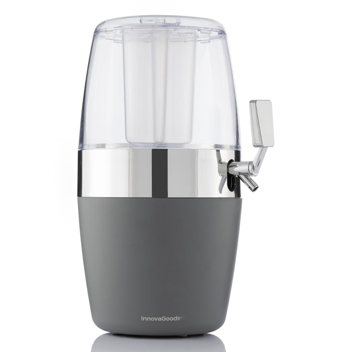 Dispenser refrigerante per bevande Freer - grigio, colore argento e trasparente - 22x26,5x41,7 cm