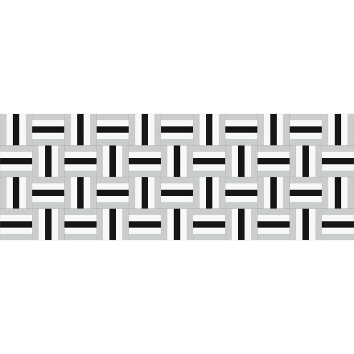 Alfombra de vinilo Olivier 100x133 cm - PVC antideslizante, vinilica para cocina o salón, lavable, estilo geométrico