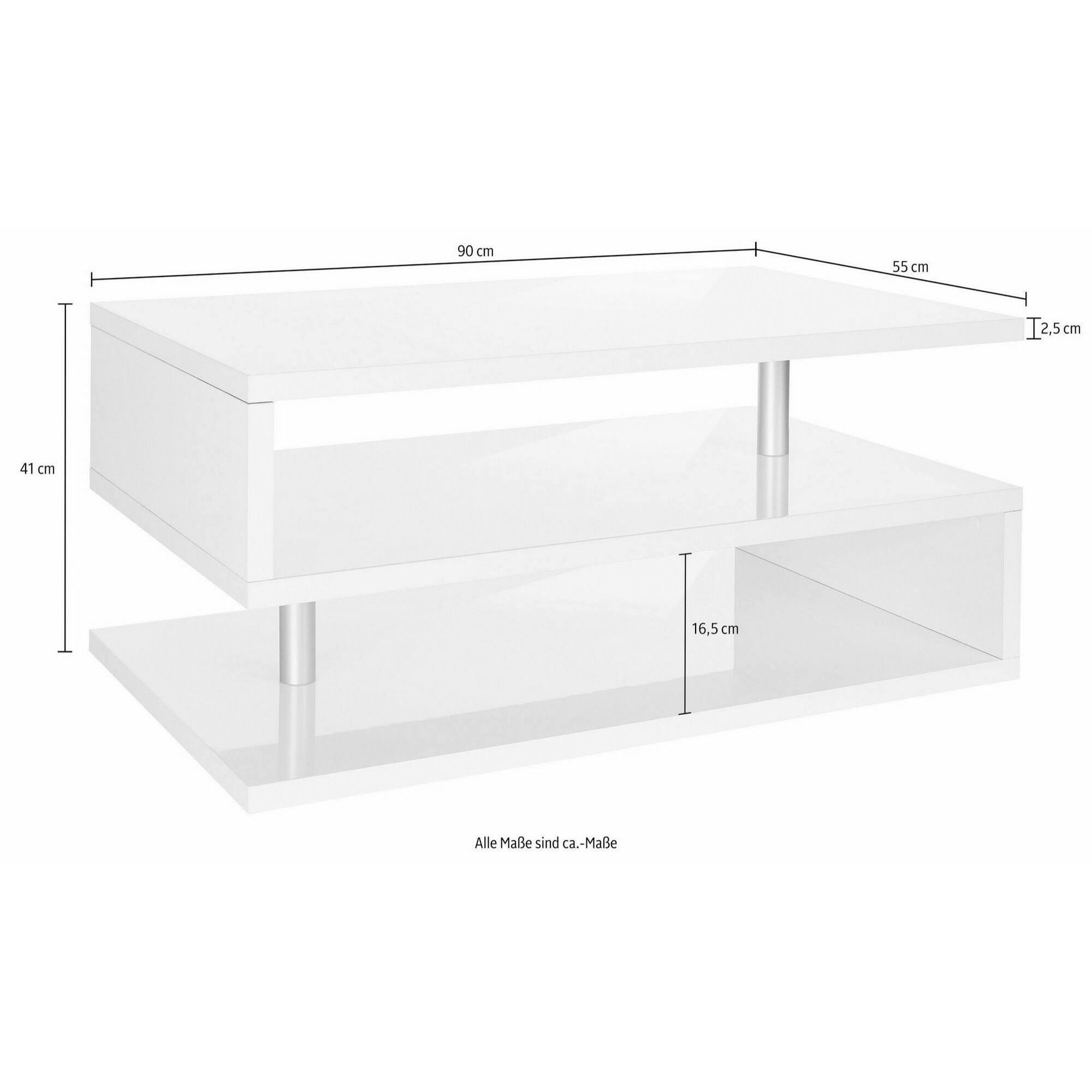 Tavolino da salotto Dcambias, Tavolino soggiorno, Mobile portaoggetti basso, Tavolino da caffè, 90x55h41 cm, Ardesia