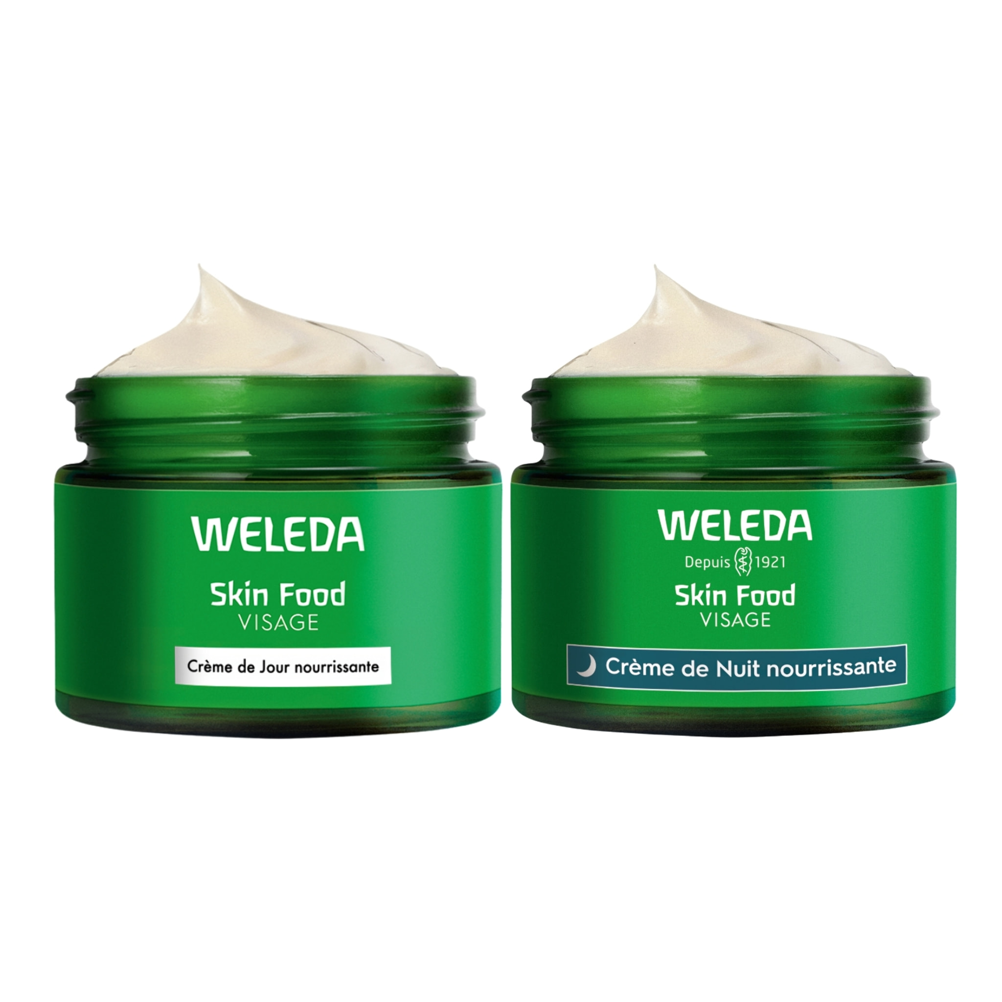 WELEDA - Skin Food Crème de Jour nourrissante + Crème de Nuit nourrissante - Pour les peaux sèches - Natrue* - Vegan*** - 2x40 ml