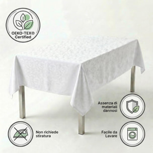 Tovaglia antimacchia impermeabile in poliestere resistente, ideale per uso quotidiano e occasioni, protegge da liquidi e sporco, facile da pulire, pratica e durevole, design elegante per cucina e sala da pranzo