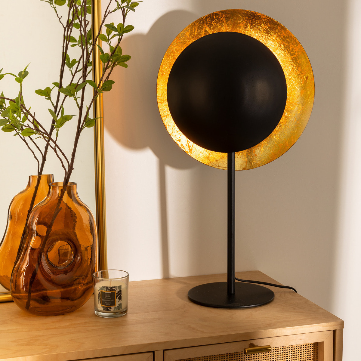 Lampe "Estee" en métal H57cm noir