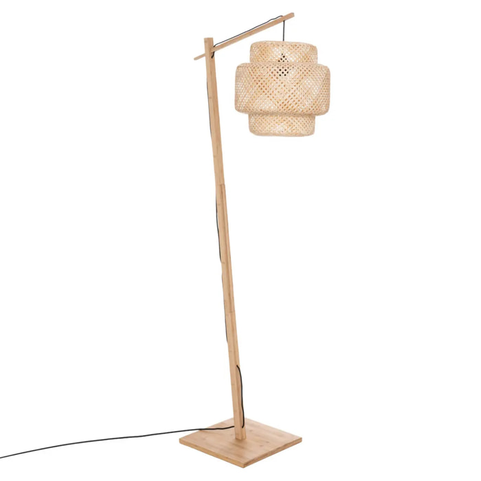 Lampadaire "Liby" bambou H173cm