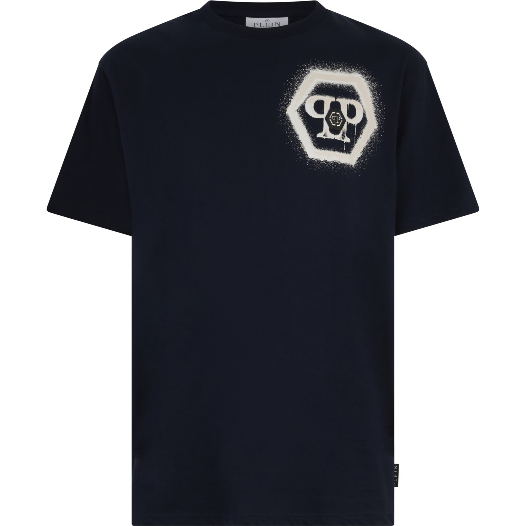PHILIPP PLEIN Round Neck T-Shirt Spray Hexagon