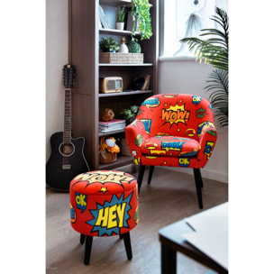 Poltrona Excelsa Pop in poliestere e multistrato 70,5x65x83 cm multicolore