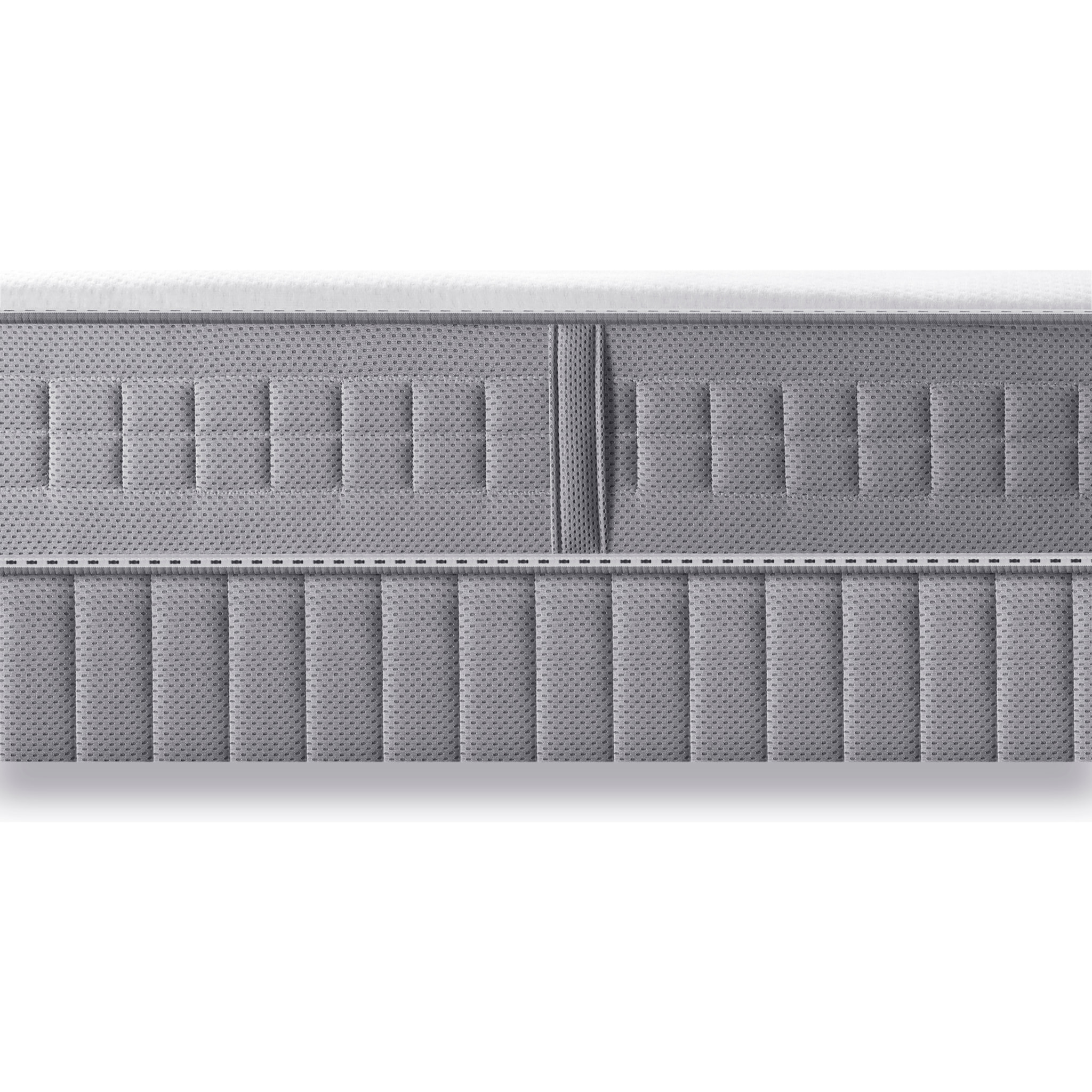 Ensemble EQUILIBRE matelas H25 ressort ensachés, ferme, sommier