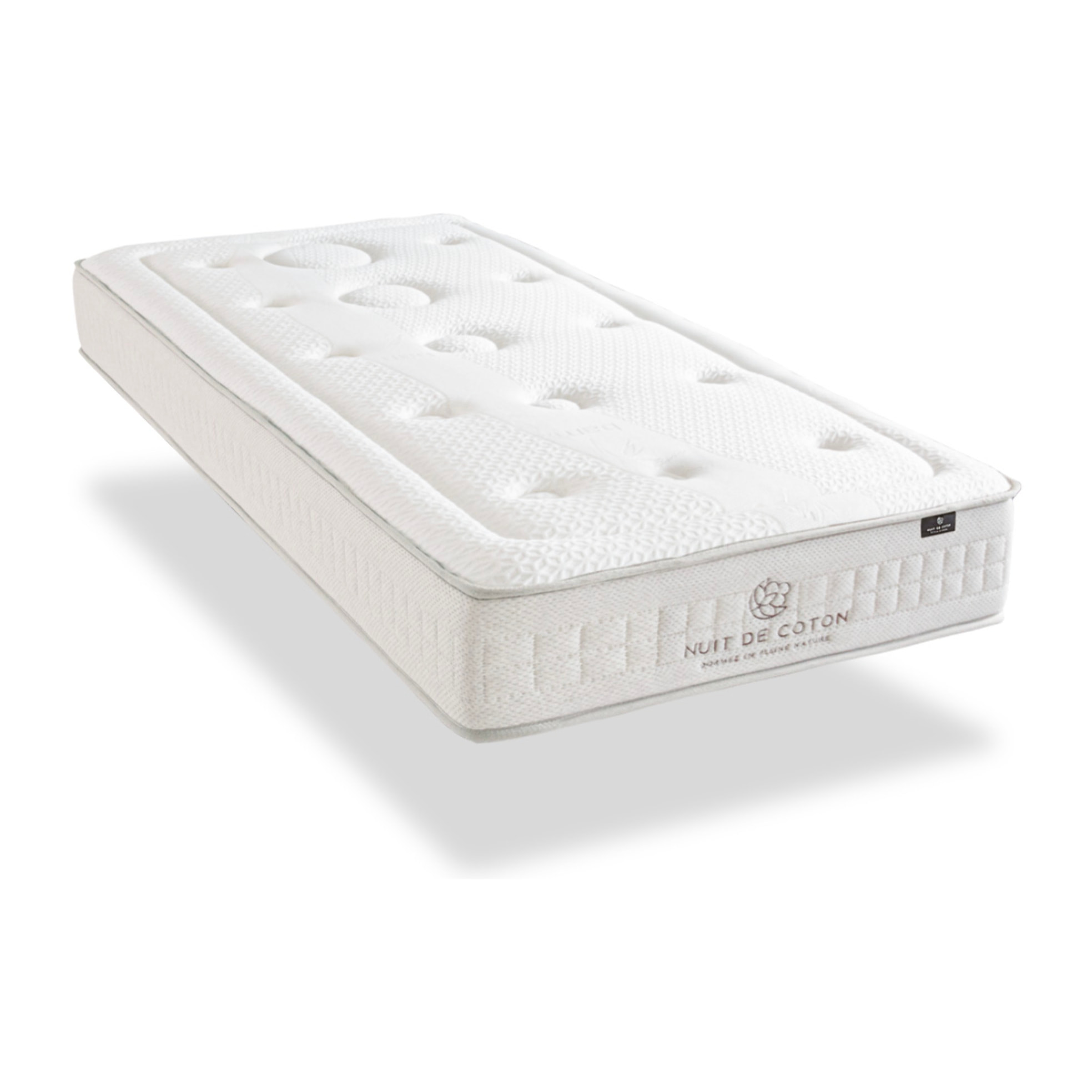 Ensemble Matelas Prélude 2.0 & & Sommier Lino, 25 cm, Latex 100% Naturel, Technologie Tri-Lattes, Soutien Ferme