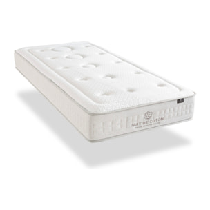 Ensemble Matelas Prélude 2.0 & & Sommier Lino, 25 cm, Latex 100% Naturel, Technologie Tri-Lattes, Soutien Ferme