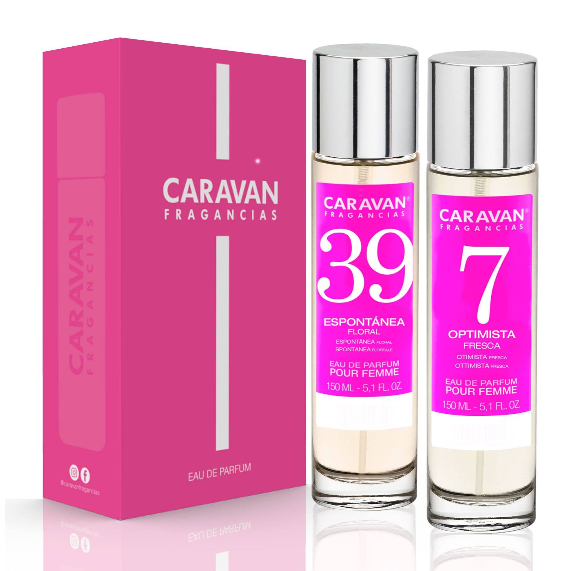 Caravan fragancias - caja de regalo con 2 perfumes: nº7 y nº39 de 150 ml, para mujer
