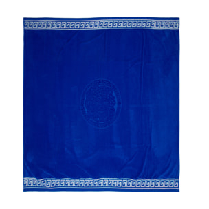 Telo Mare Jumbo Jacquard Disegno Cameo Blu