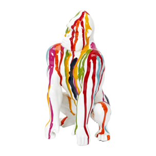 Gorille Deco Blanc Rainbow 24cm