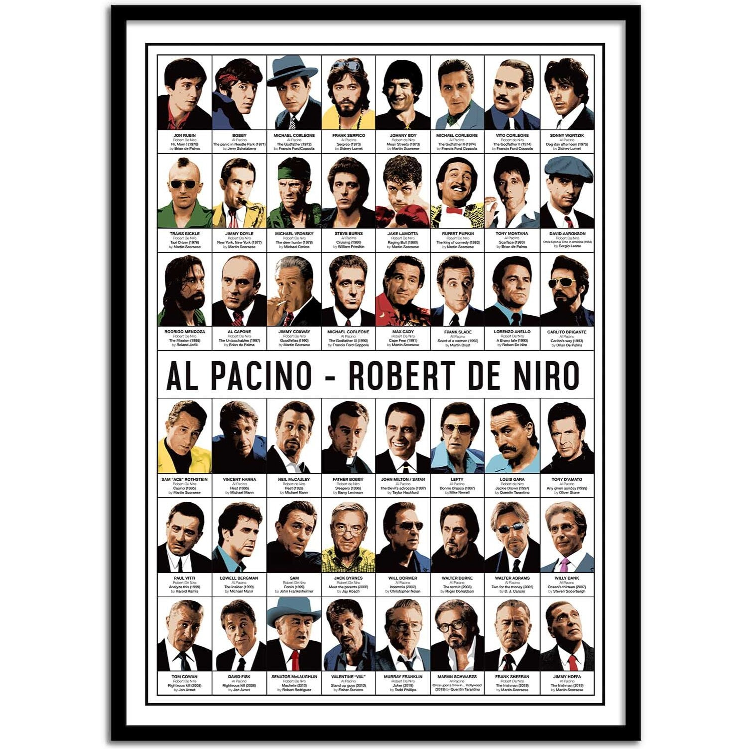 Affiche - Al Pacino and Robert de Niro - Olivier Bourdereau