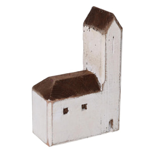 Chiesa in legno Mare bianco rettangolare cm12x6h18