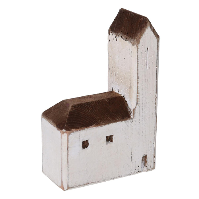 Chiesa in legno Mare bianco rettangolare cm12x6h18