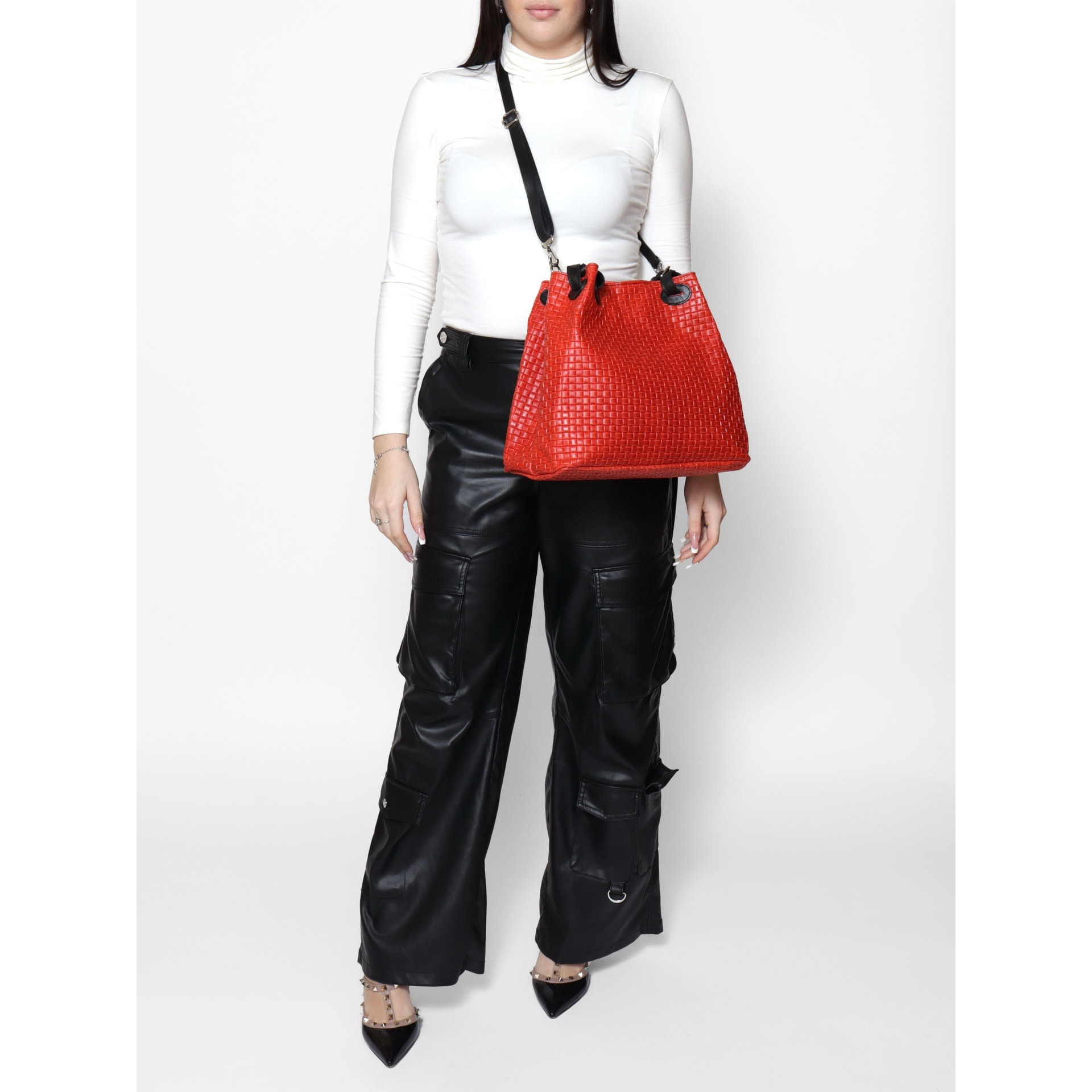 Borsa Shopper da donna - Modello Araminta - Vera Pelle - 32.0 x 29.0 x 17.0 cm