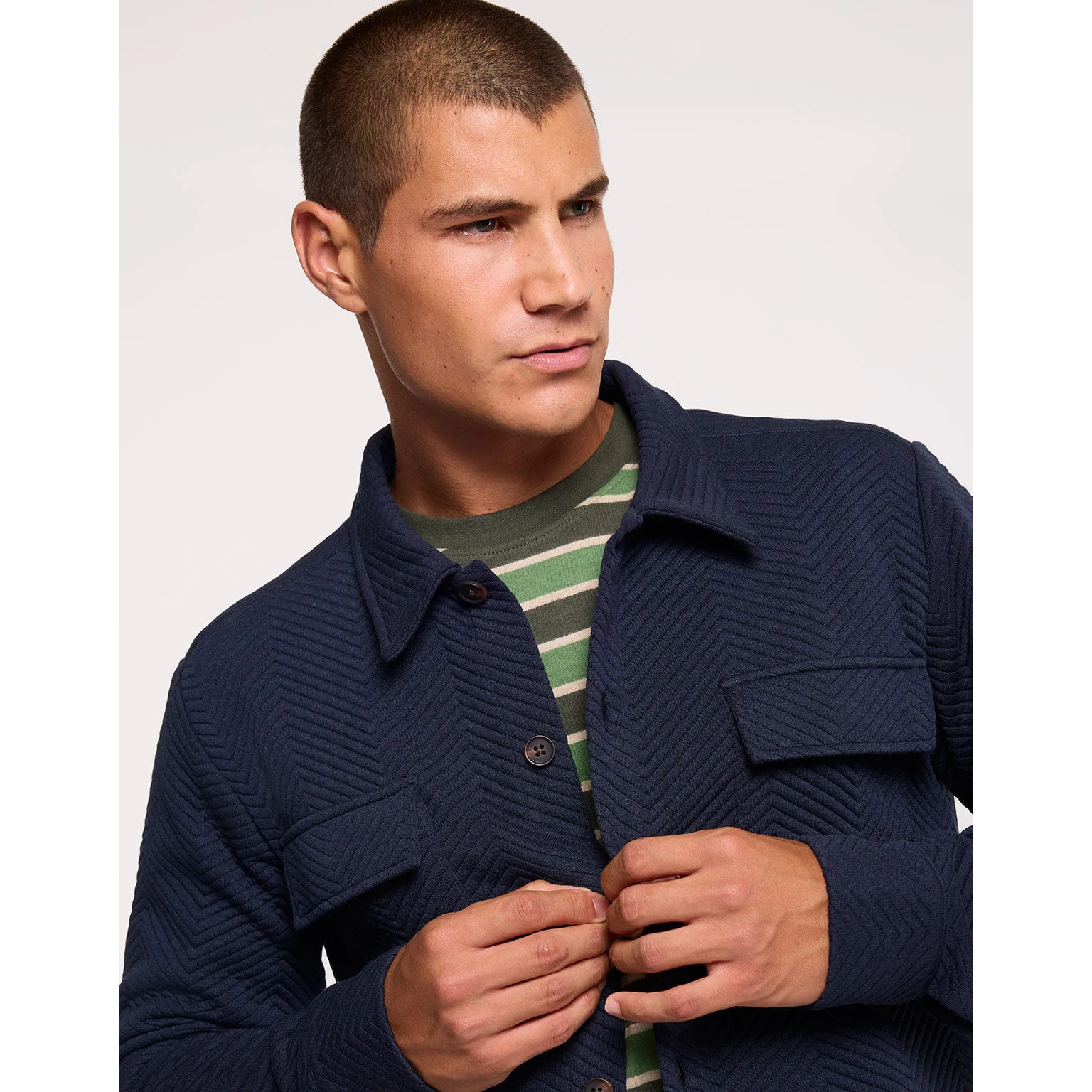 Sobrecamisa Espiga Azul Marino - Erien