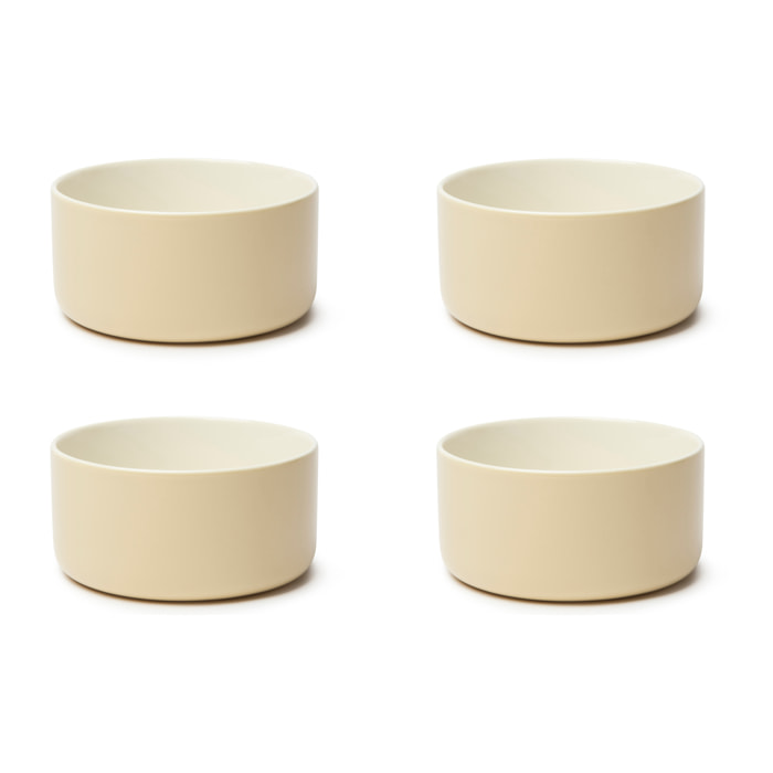 Set 4 Bolo Excelsa – Collezione Nordic Trendy, Porcellana Beige