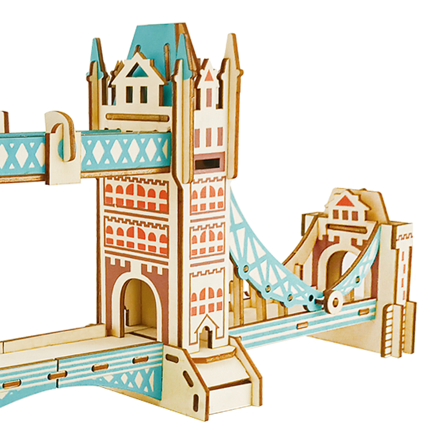 Puzzle 3D in legno. Ponte di Torre a Londra. 105 pezzi.