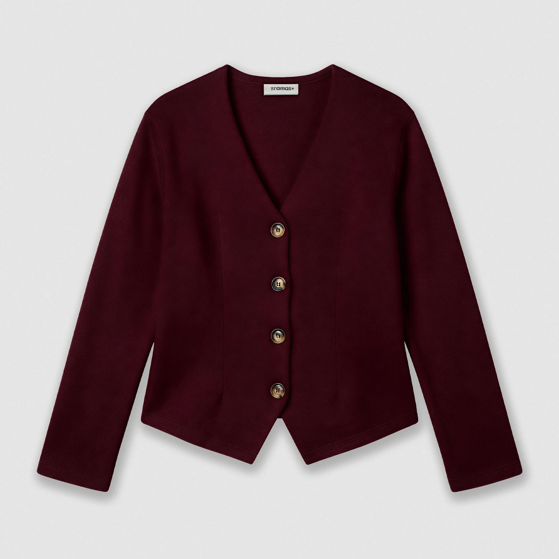 Set chaqueta pantalón angorina burdeos