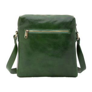 Borsa a tracolla uomo in vera pelle - Modello False - Made in Italy - 26.0 x 25.0 x 6.0 cm