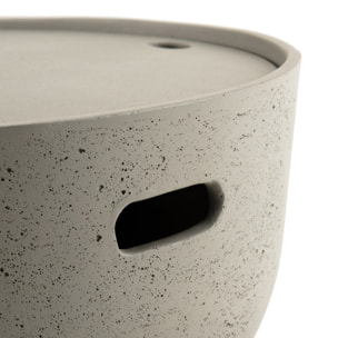 HECTOR - Table basse de jardin ronde 58x58 cm béton