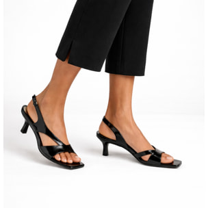 Sandali cinturino regolabile - tacco 6,0 cm