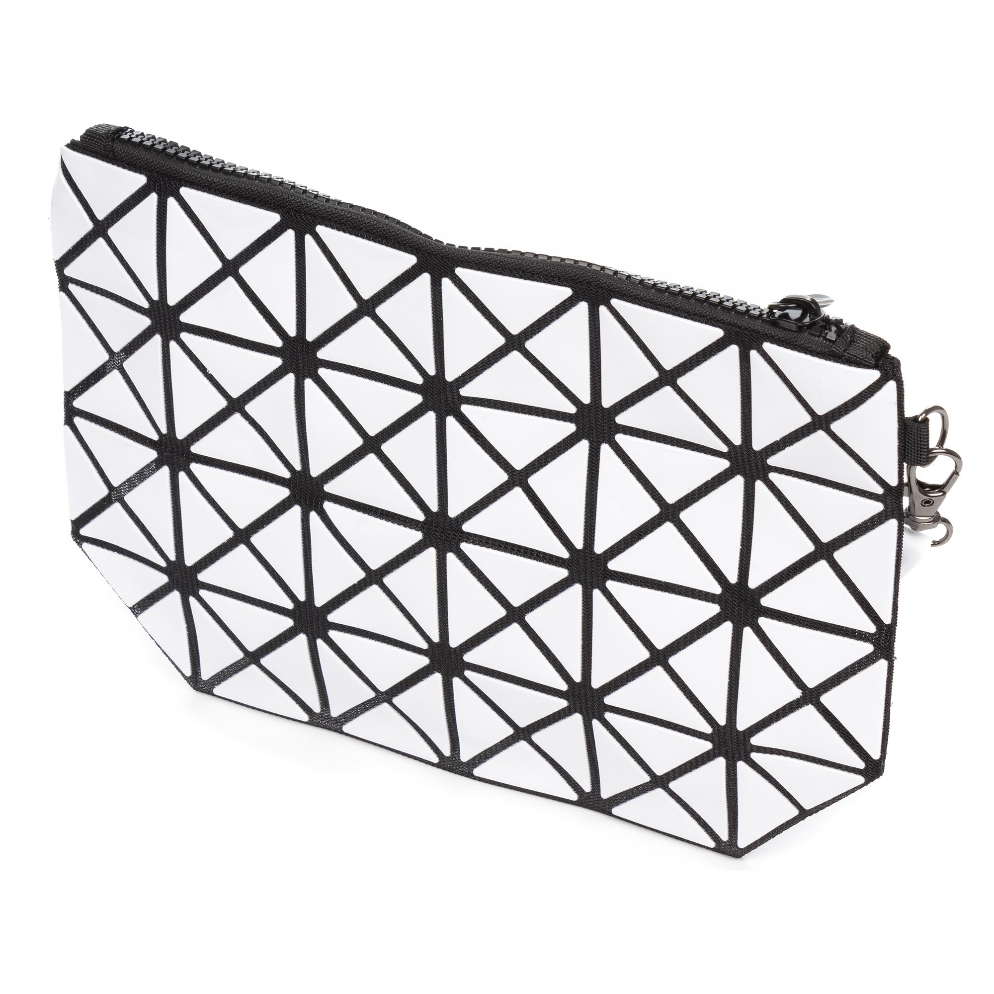 Zerbolò bolso clutch con diseño geométrico, de PVC.