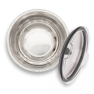 Set de 3 bols inox noir 16 20