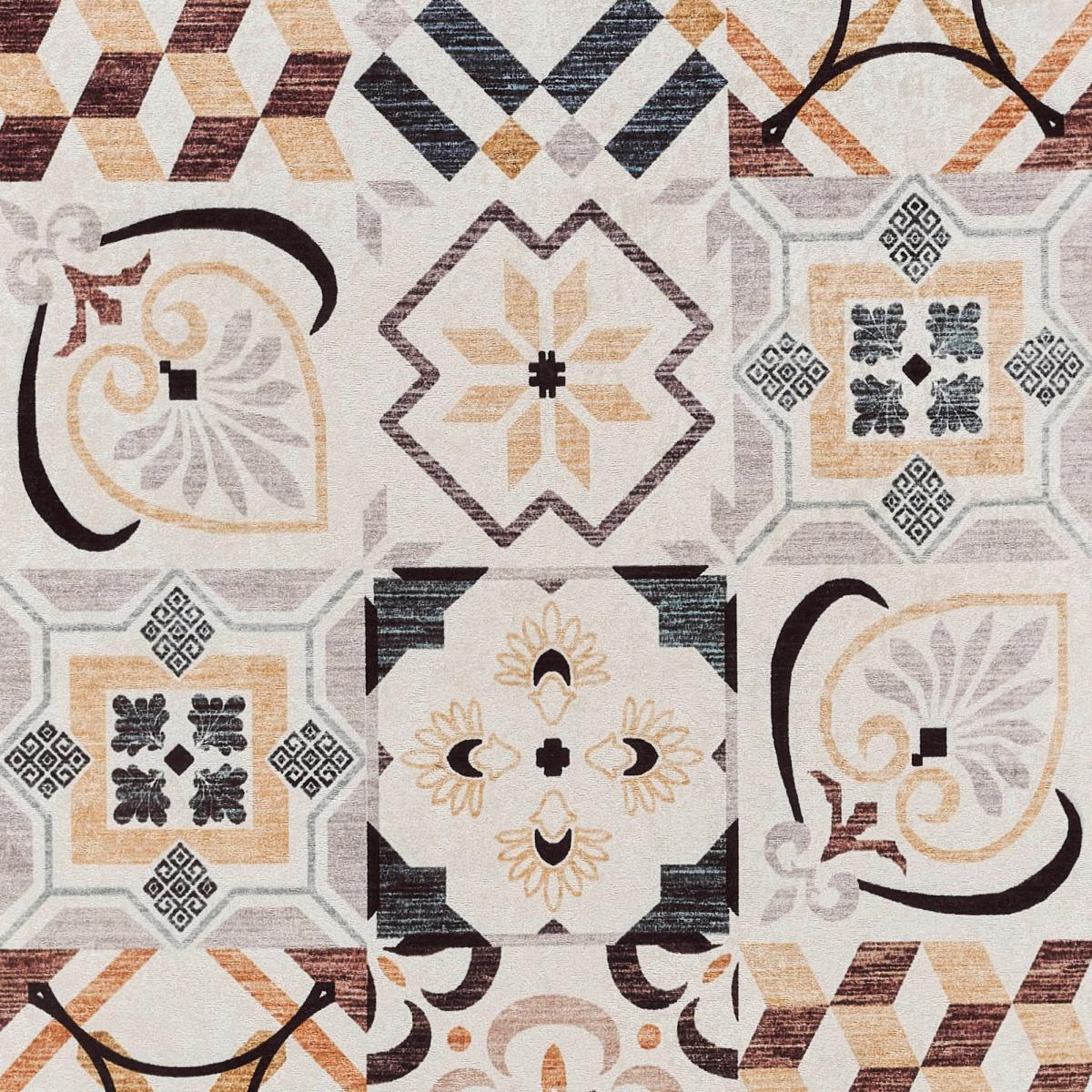 Tapis grand salon  motif géométrique, texture kilim, PEZA, design original