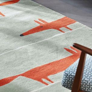 Tapis enfant fait à la main en laine RAIL