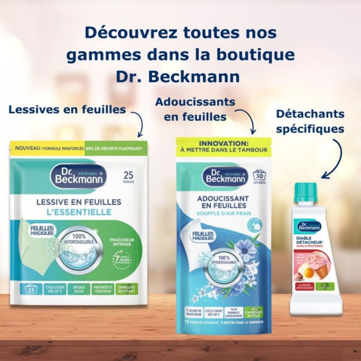 Lessive DR BECKMANN Liquide Cycle Court - Anti-odeurs x50 lavages