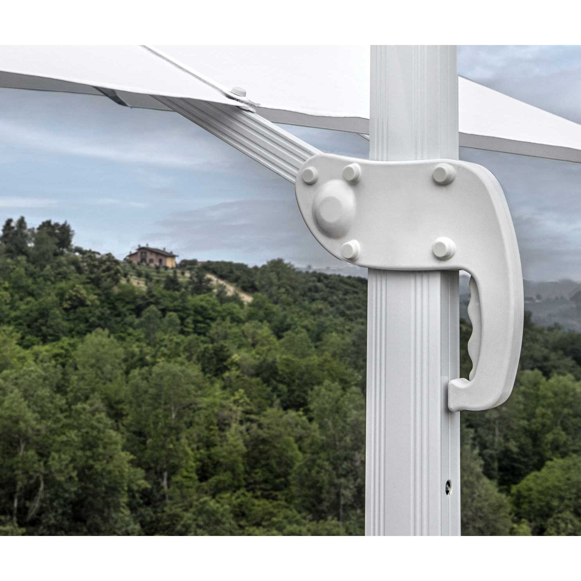 Ombrellone New Michigan Vacchetti in alluminio 2x3h2,55m senza mantovana bianco