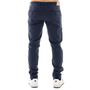 Pantalón chino de hombre Leone Easy de sarga con trabillas