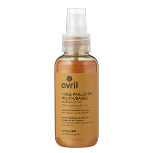 Huile Pailletée Multi-usages  - Huile Pailletée Certifiée Bio 100 ml