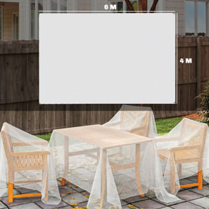 Bâche de protection blanche intérieur/extérieur 6x4m 140g/m²