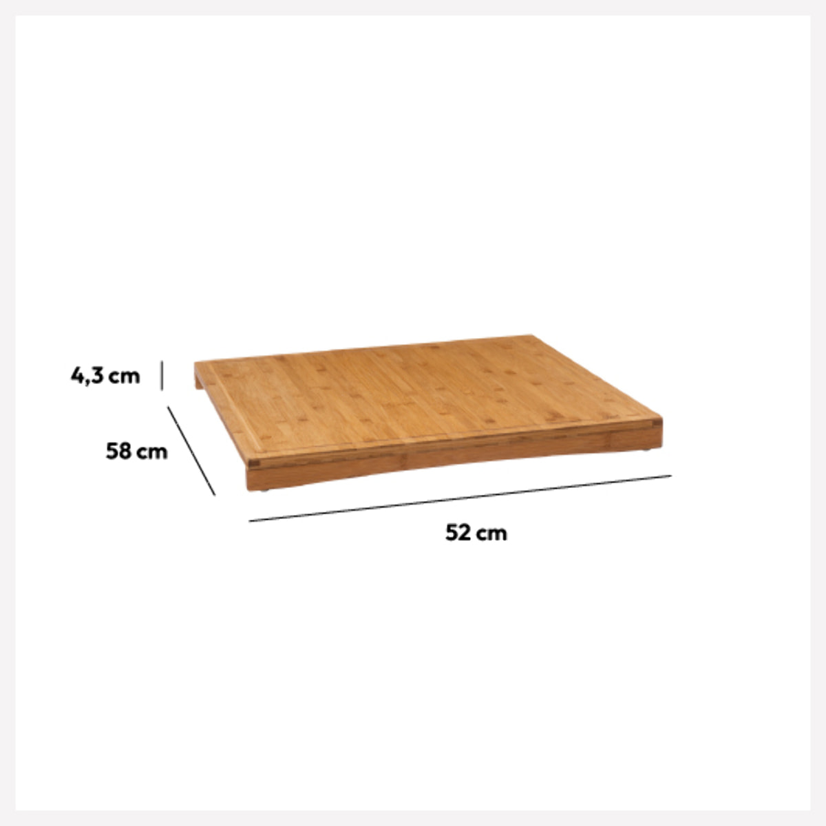 Cache plaque 52x58 cm Bambou