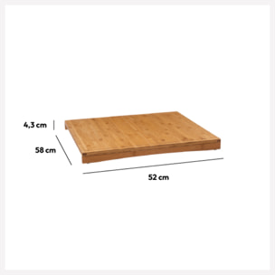 Cache plaque 52x58 cm Bambou