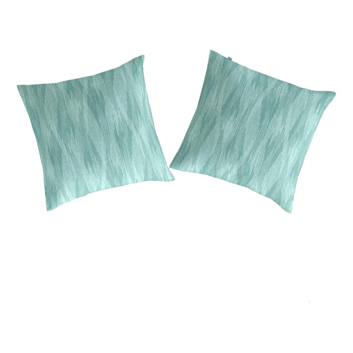 2 Fundas de almohada 100% algodón IBOR B verde agua 65x65 cm