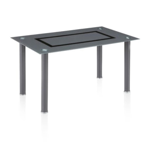 Mesa de comedor Gray Gris - Cristal gris