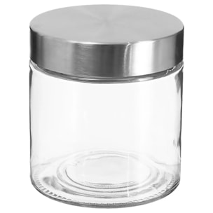 Bocal verre couvercle inox "Nixo" 0,75L