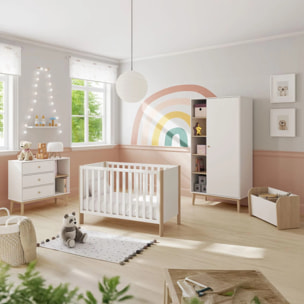 Cuna Misty Breeze Blanco - Oak Soft