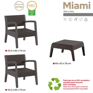 Set miami tete a tete dos sillones y una mesagrafito