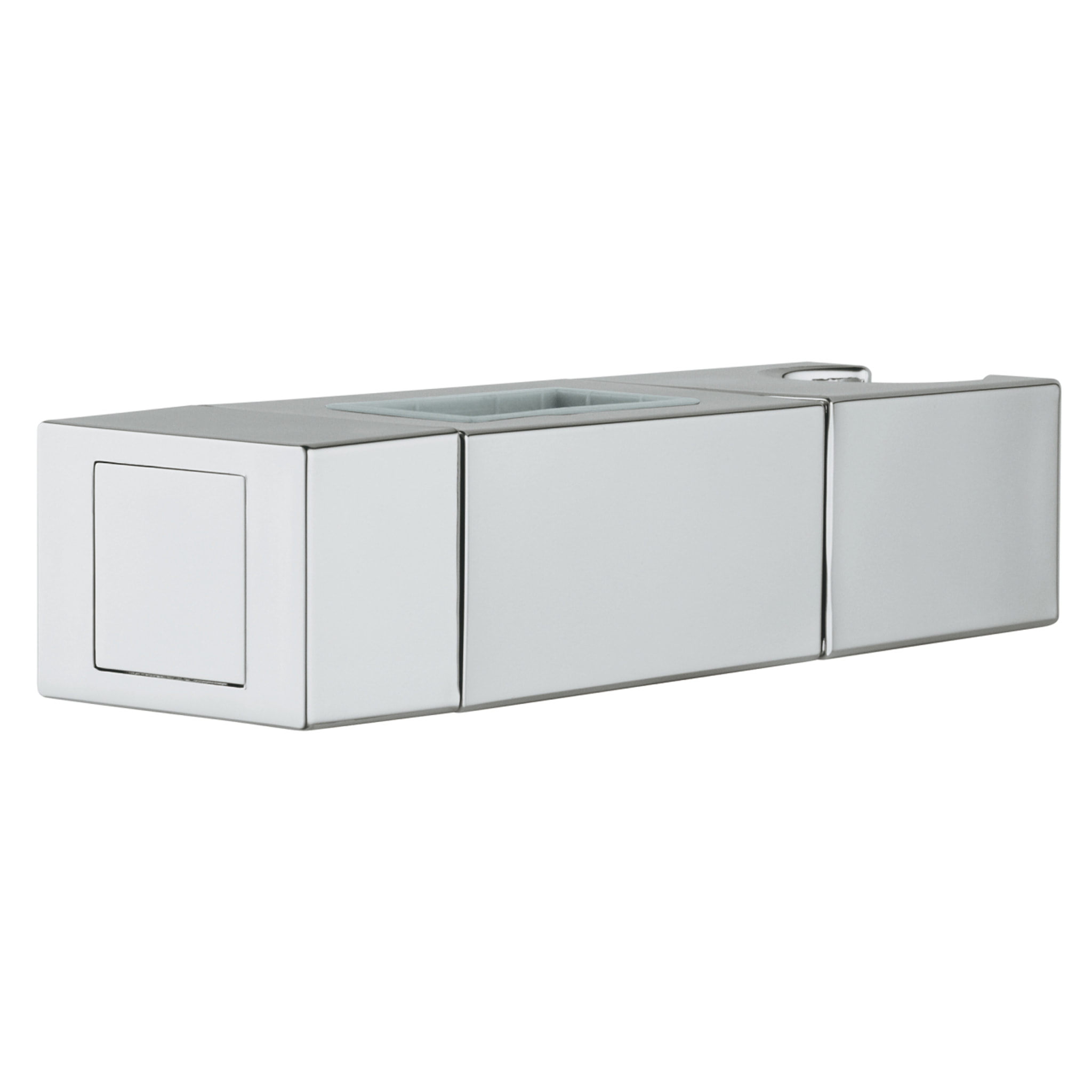 Curseur chromé pour barre de douche