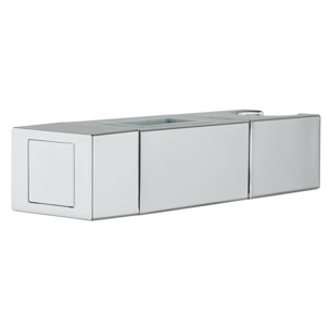 Curseur chromé pour barre de douche