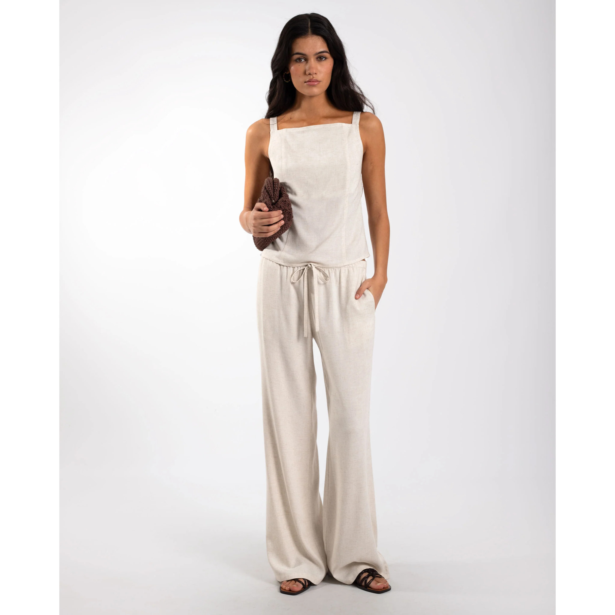 Pantalón de mujer fluido de lino