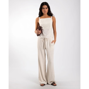 Pantalón de mujer fluido de lino