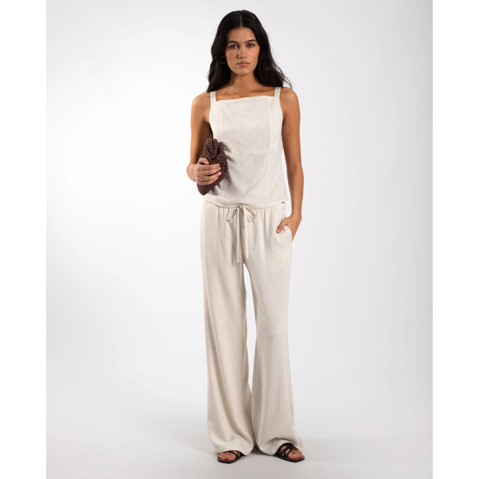 Pantalón de mujer fluido de lino