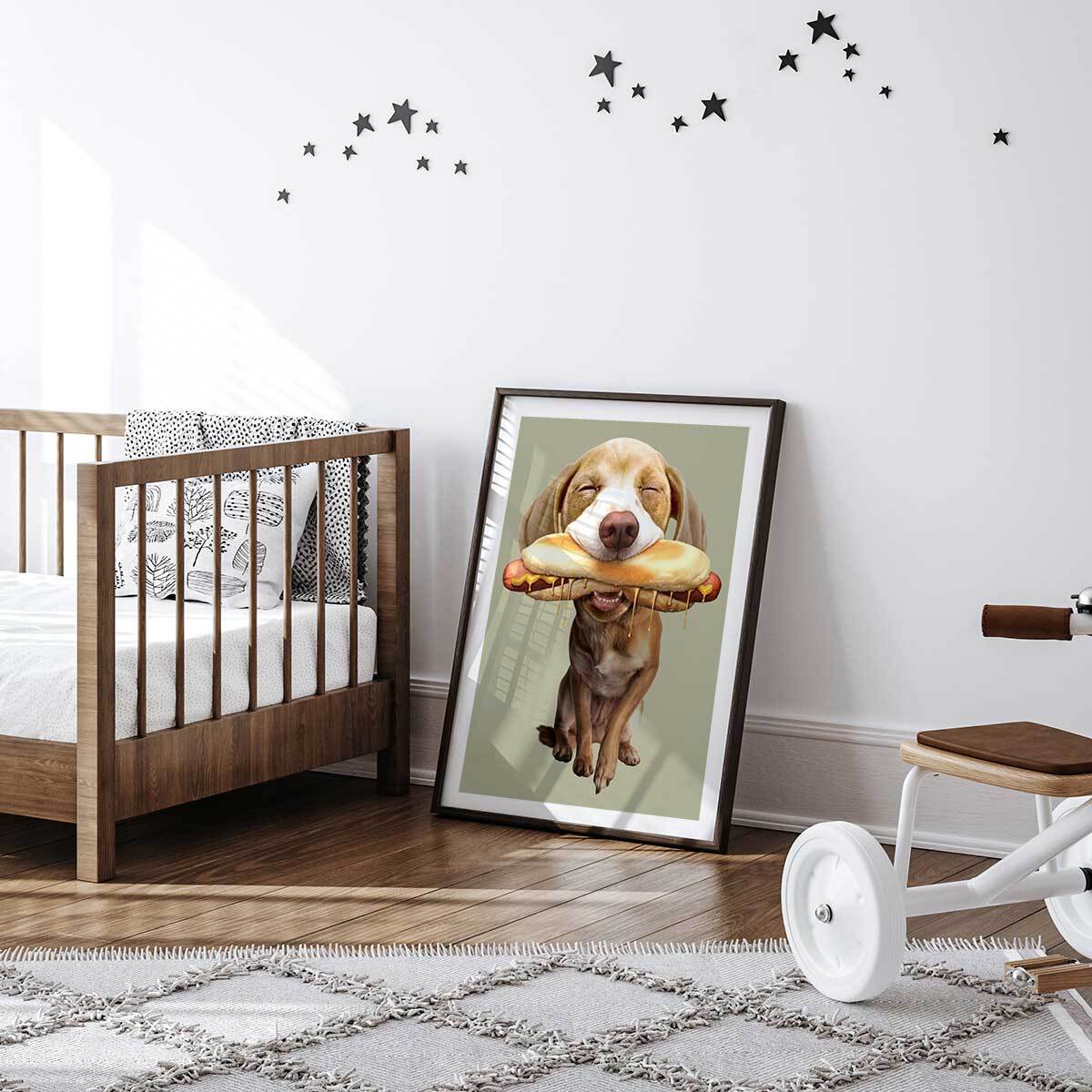 Affiche enfant hot Affiche sous cadre noir